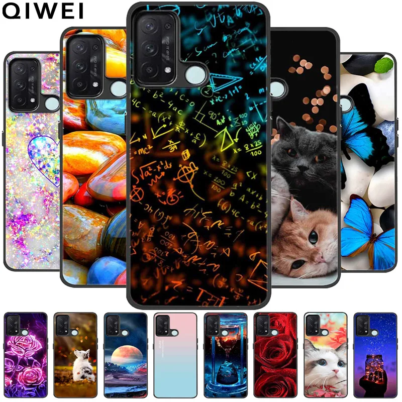 For Oppo Reno 5A 5G Case Lovely TPU Soft Silicone Phone Covers for Oppo Reno5A Reno5 A 5A Protect Shells Bumpers Painted Capas