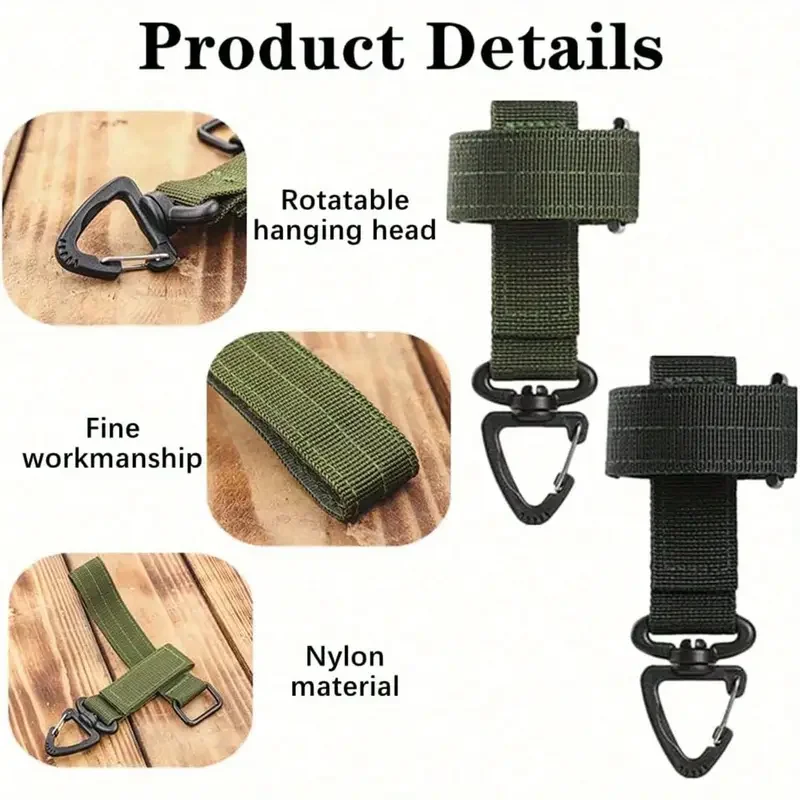 

Multi-purpose Nylon Gloves Hook Easy to Use,Wearable on Belts or Backpacks,Versatile for Various Items,Durable and Long-Lasting