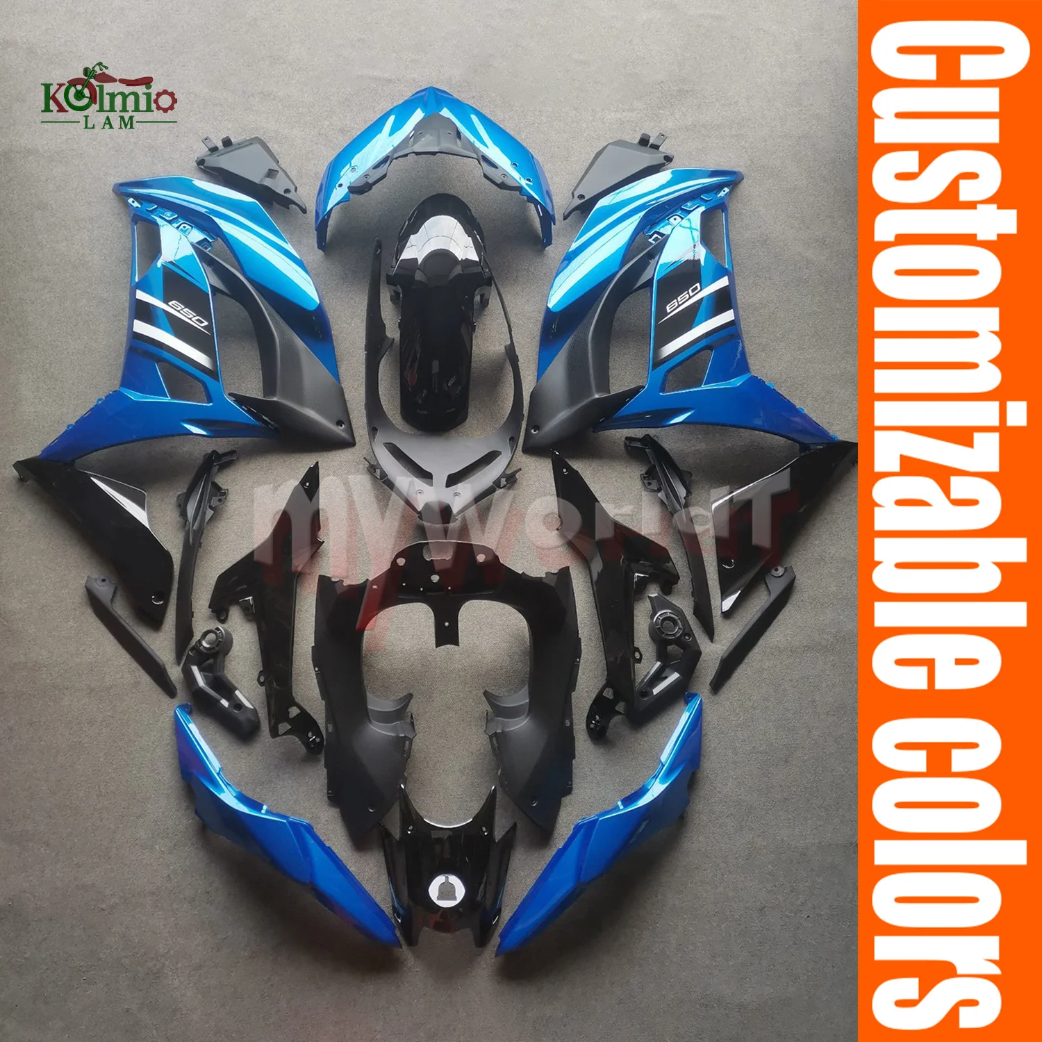 Fit For KAWASAKI NINJA 650 ER 6F 2017 - 2019 ABS Full Fairing Bodywork Kit Panel Set NINJA650 ER6F EX650 Motorcycle Accessories