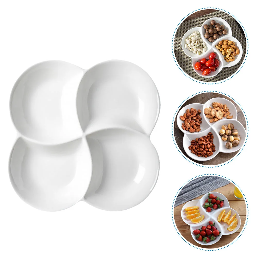 Fruit Compartment Plate Baby Garnish Tray Candy Serving Melamine European Style Snack Dish