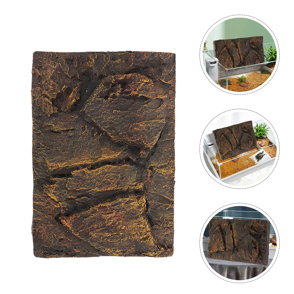 

3D Reptile Terrarium Background Board Realistic Rock Texture With Qinglong Stone Design For Aquarium Fish Tank Turtle Habitat