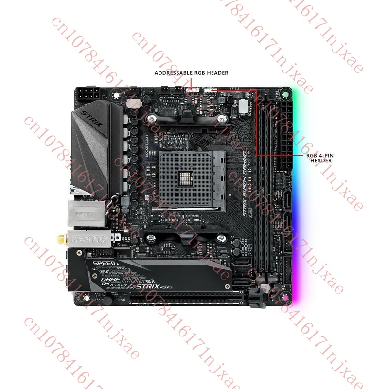 FOR ASUS ROG Strix B450-I Gaming Motherboard Supports 9800 AMD AM4 32GB DDR4.
