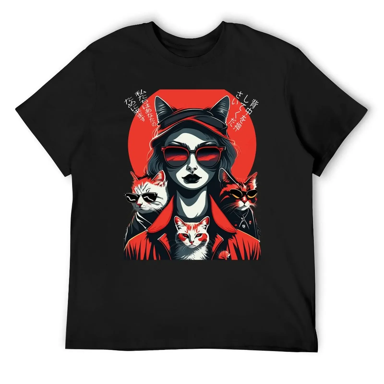 

cat girl and paw gang T-Shirt customizeds new edition luxury designer mens designer clothes