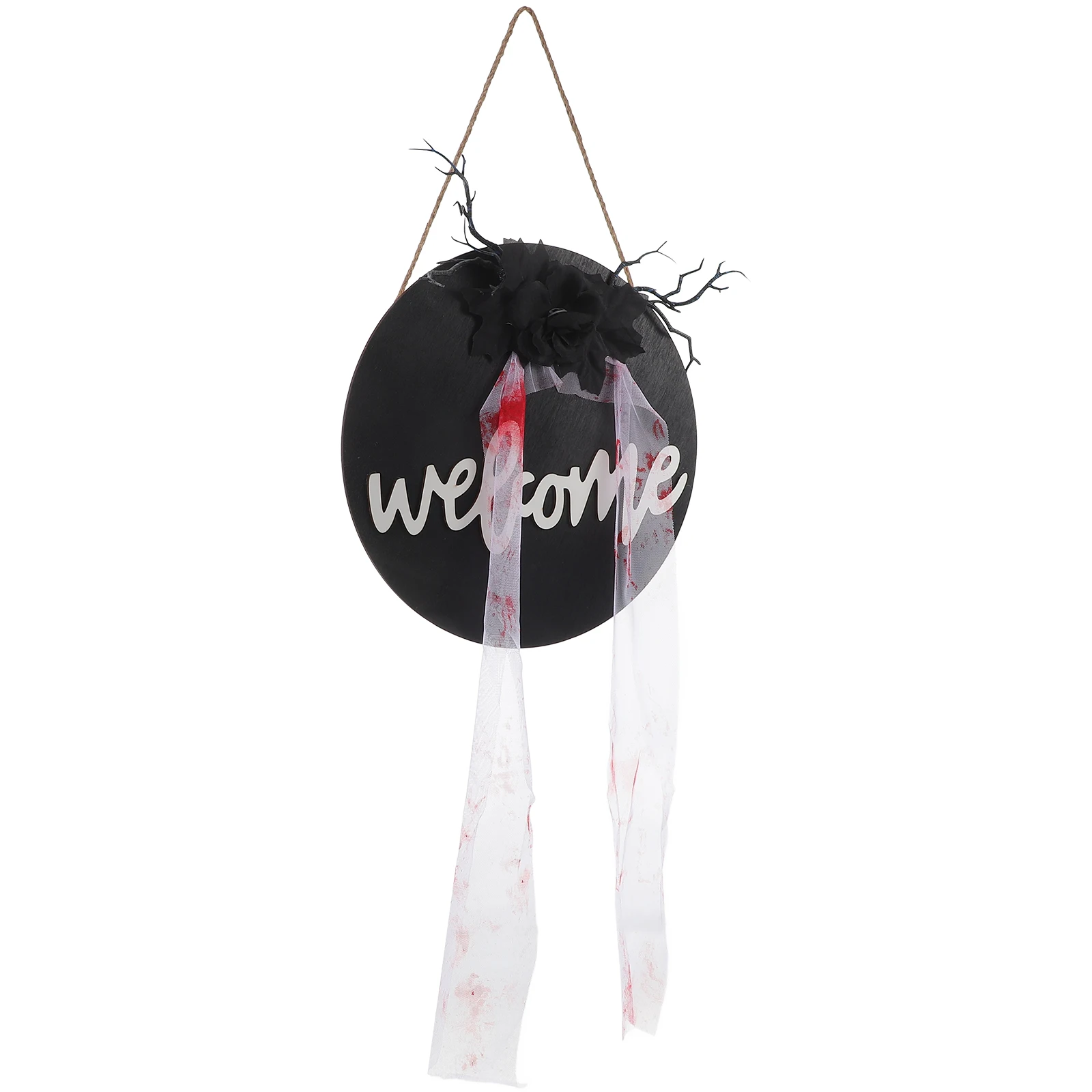 

Halloween Hanging Sign Decoration Wood Door Hanger Party Home Office Decor Haunted House Ornament Front Doorplate