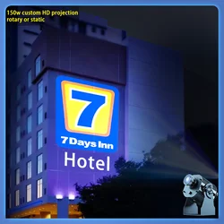 LOGO projection light spot light ground rotation sign advertising image outdoor dynamic clarity light custom powerful 150 watts