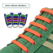 12 Pcs Elastic Silicone No Tie Shoelaces #6