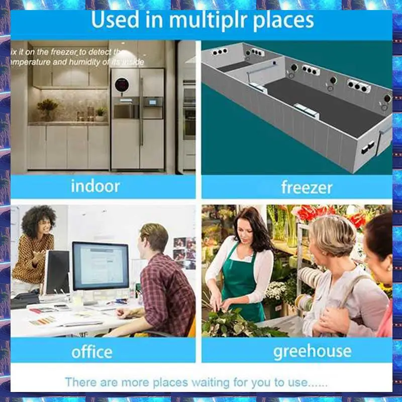 

2025 Wi-Fi термометр с датчиком 1 м, цифровой ЖК-дисплей, регулятор температуры, приложение, Push-уведомления, британская вилка, Wi-Fi термометр W