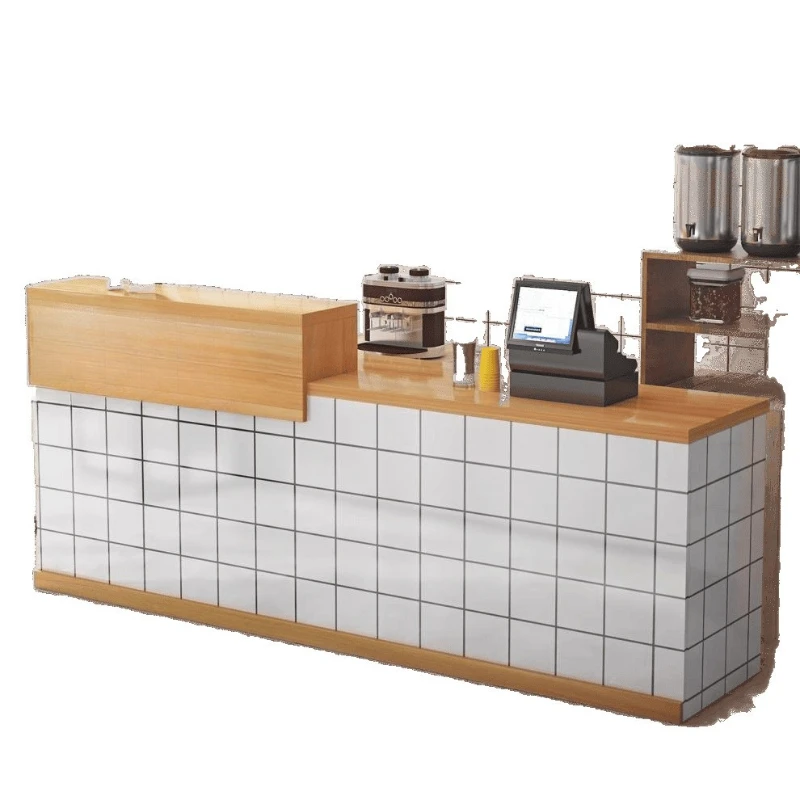 

Checkout page Simple front desk, reception commercial small store bar, milk tea snack bar restaurant