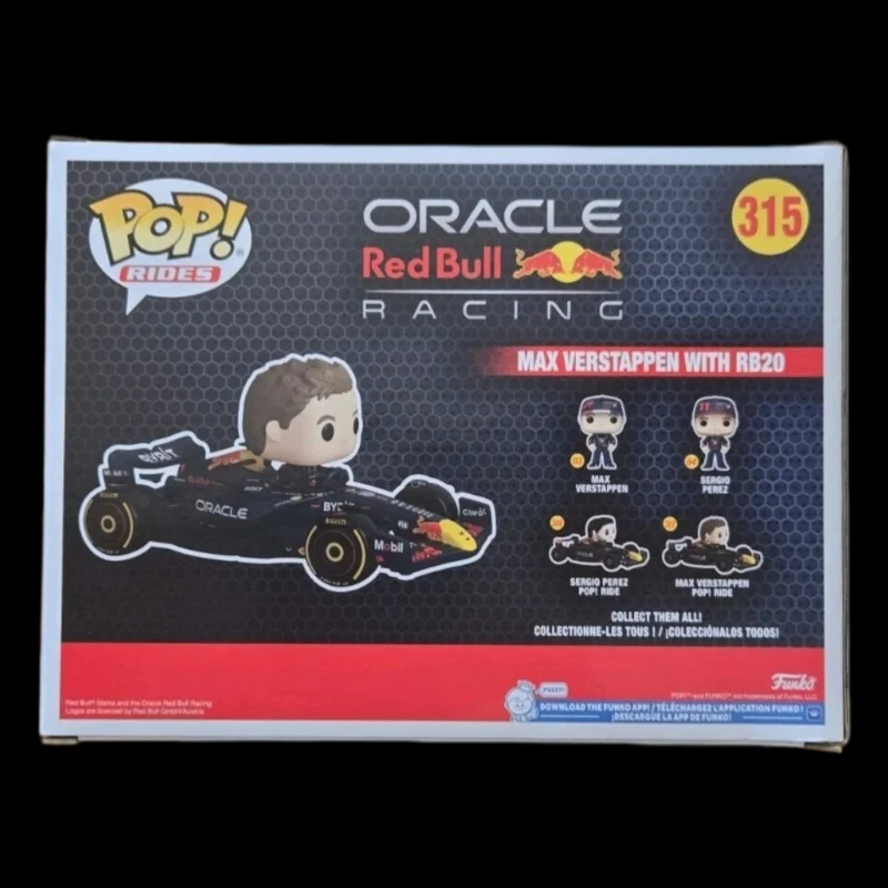 Max Verstappen with RB20 #315 Funko Pop! Rides Oracle Red Bull Racing Vinyl Figure Sports Collectible Model Desktop Decor Gift