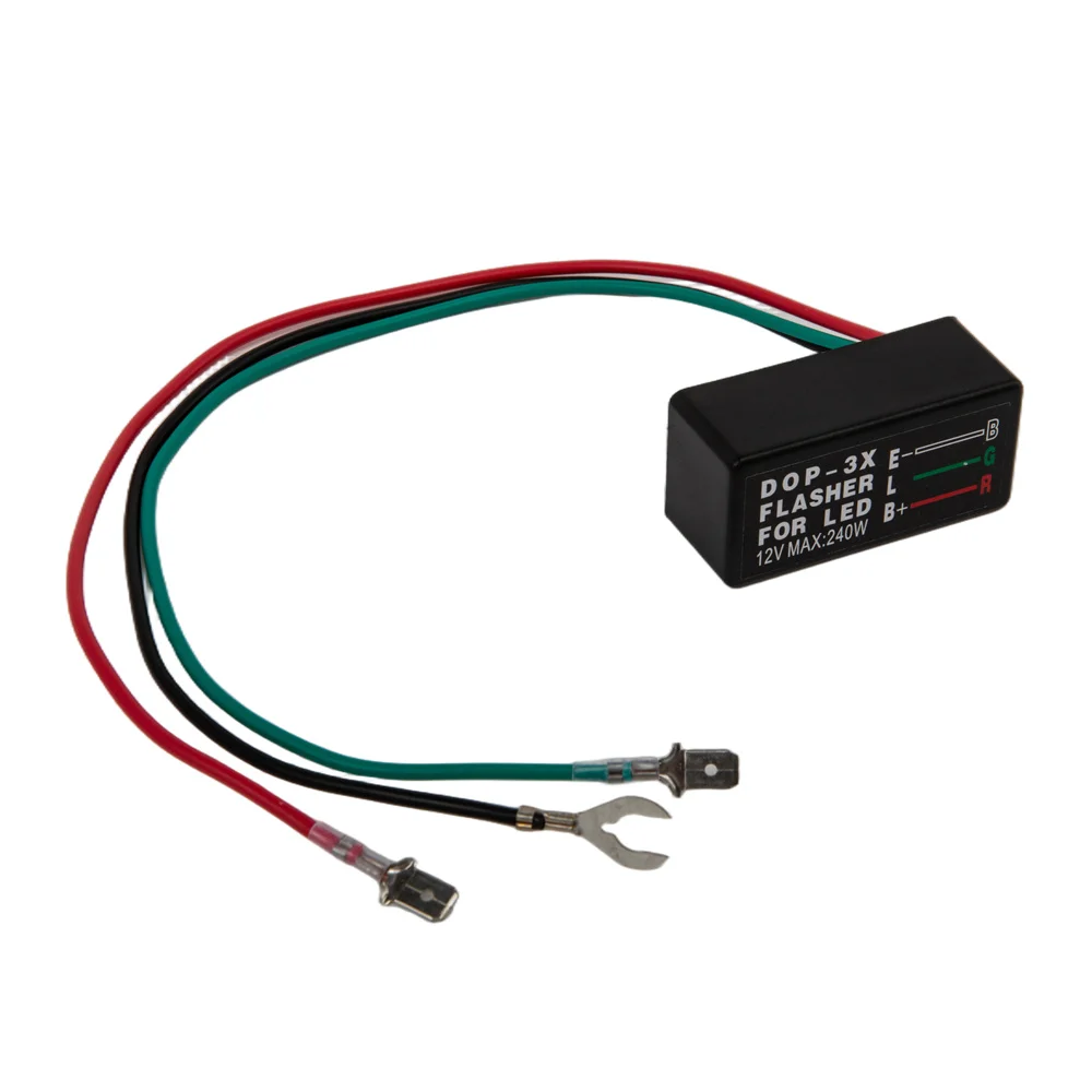 Universal Motorcycle LED Flasher Relay 12V 240W Turn Signal Light Flasher Controller Flashing Relay