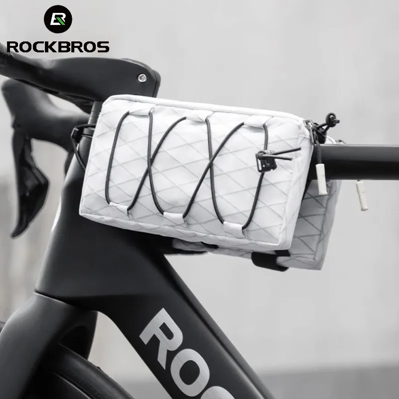 ROCKBROS Bicycle Top Tube Bag 1L Floating Installation Method Bike Bag Quick Release Portable Cycling Storage Pannier Bag