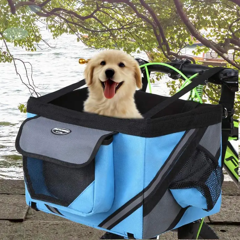 NEW Pet Bike Bag Bicycle Baskets Bike Handlebar Front Basket Small Cat Dog Carrier For Travel Shopping Cycling Package