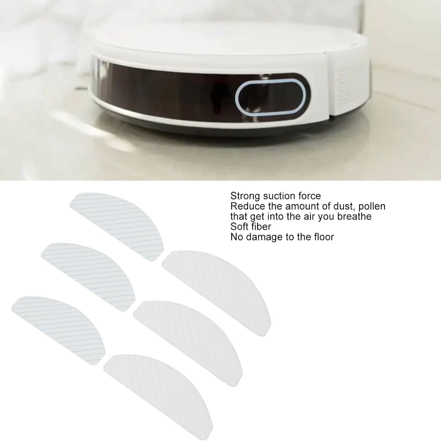 6 قطع قماش ممسحة لقطع غيار وسادات تنظيف المكنسة الكهربائية Vac 2pro