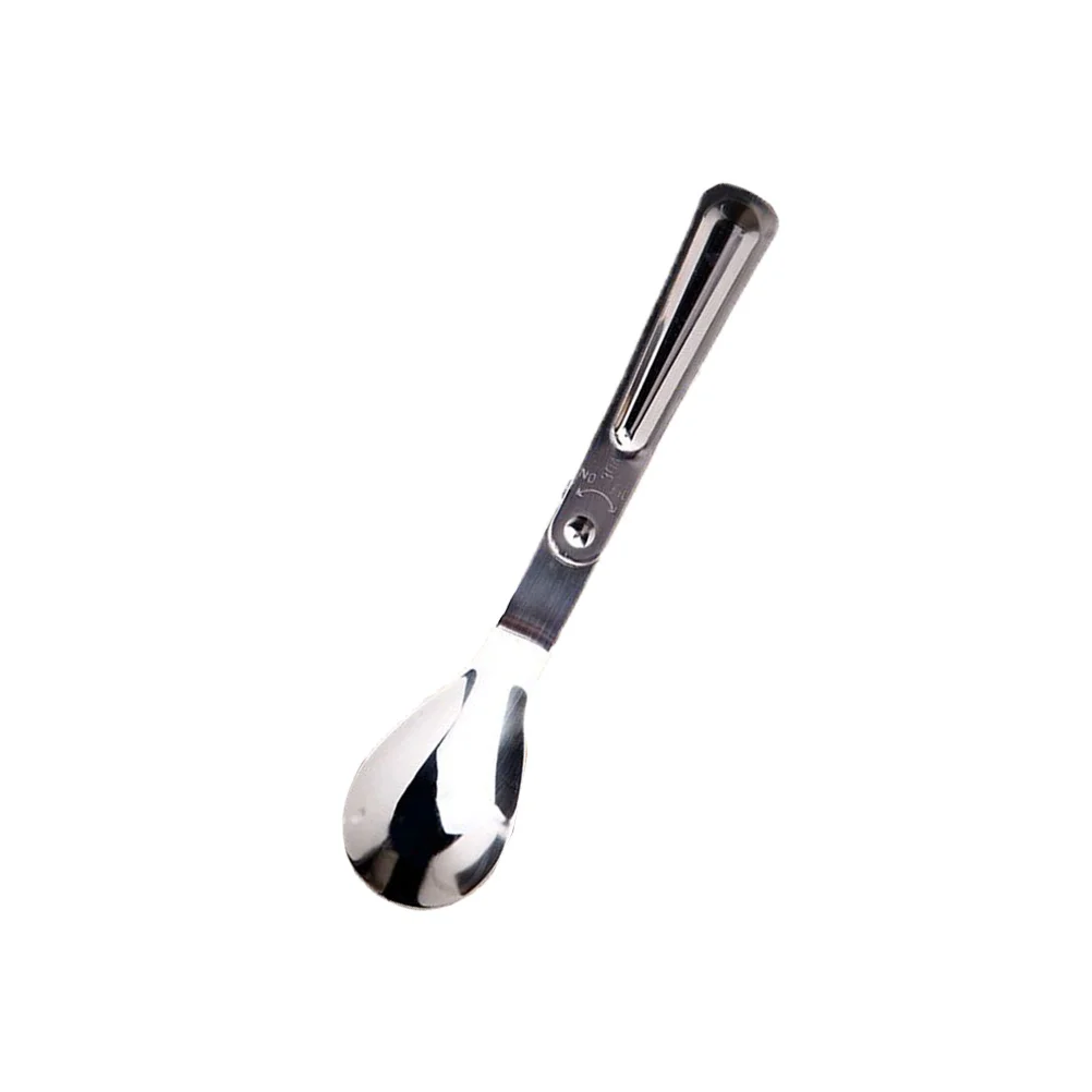 

5Pcs Stainless Steel Spoon Foldable Soup Dessert Coffee Stirring Spoon Portable Camping Cutlery Mirror Polish Dishwasher Safe