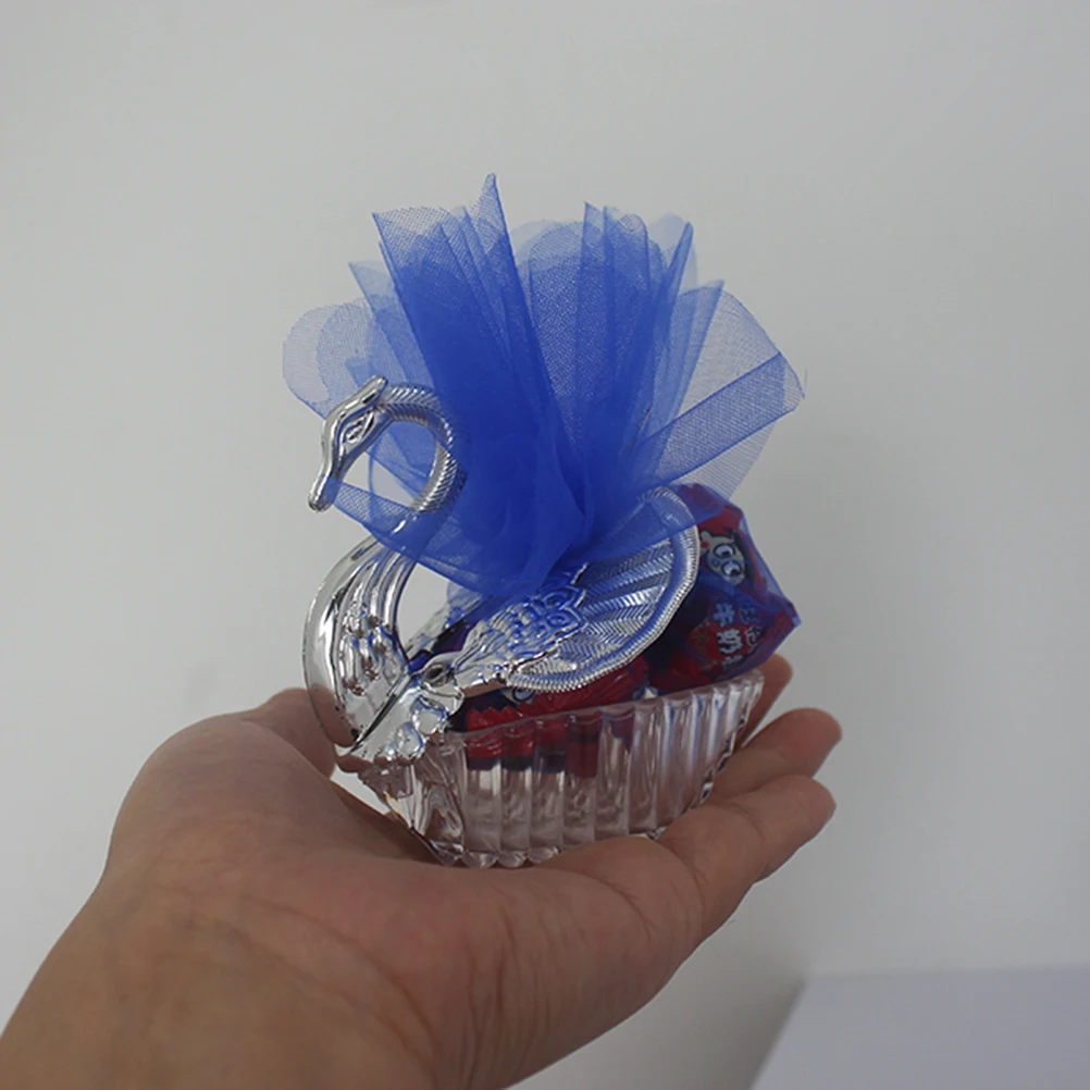 

12 Pcs Food Grade Candy Box Baby Jars Divided Serving Tray with Lid Swan Holders