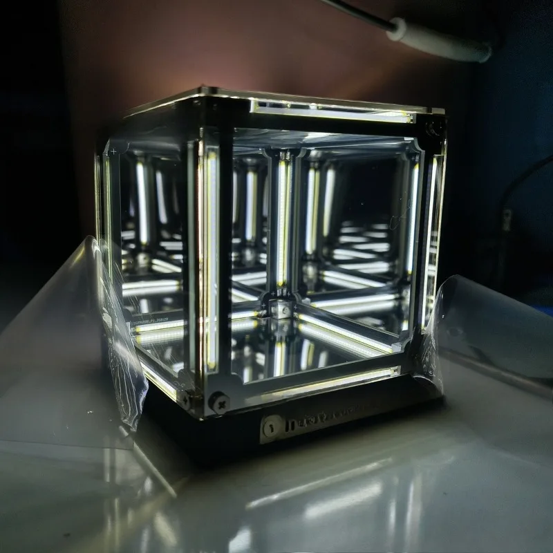 Esports Ambient Lamp, Desktop Tech-inspired Ornament, Four-dimensional Space Supercube, Creative Abyss Night Light, Gift for Men