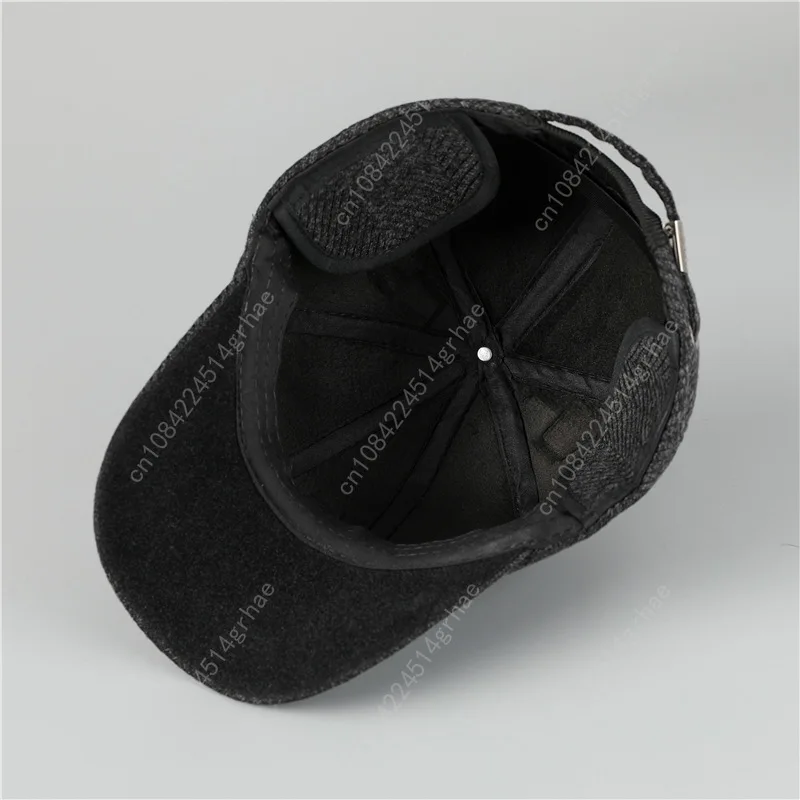 Auturnn Thick Warm Men Winter Baseball Cap With Ear Flaps, Ideal choice for Gifts
