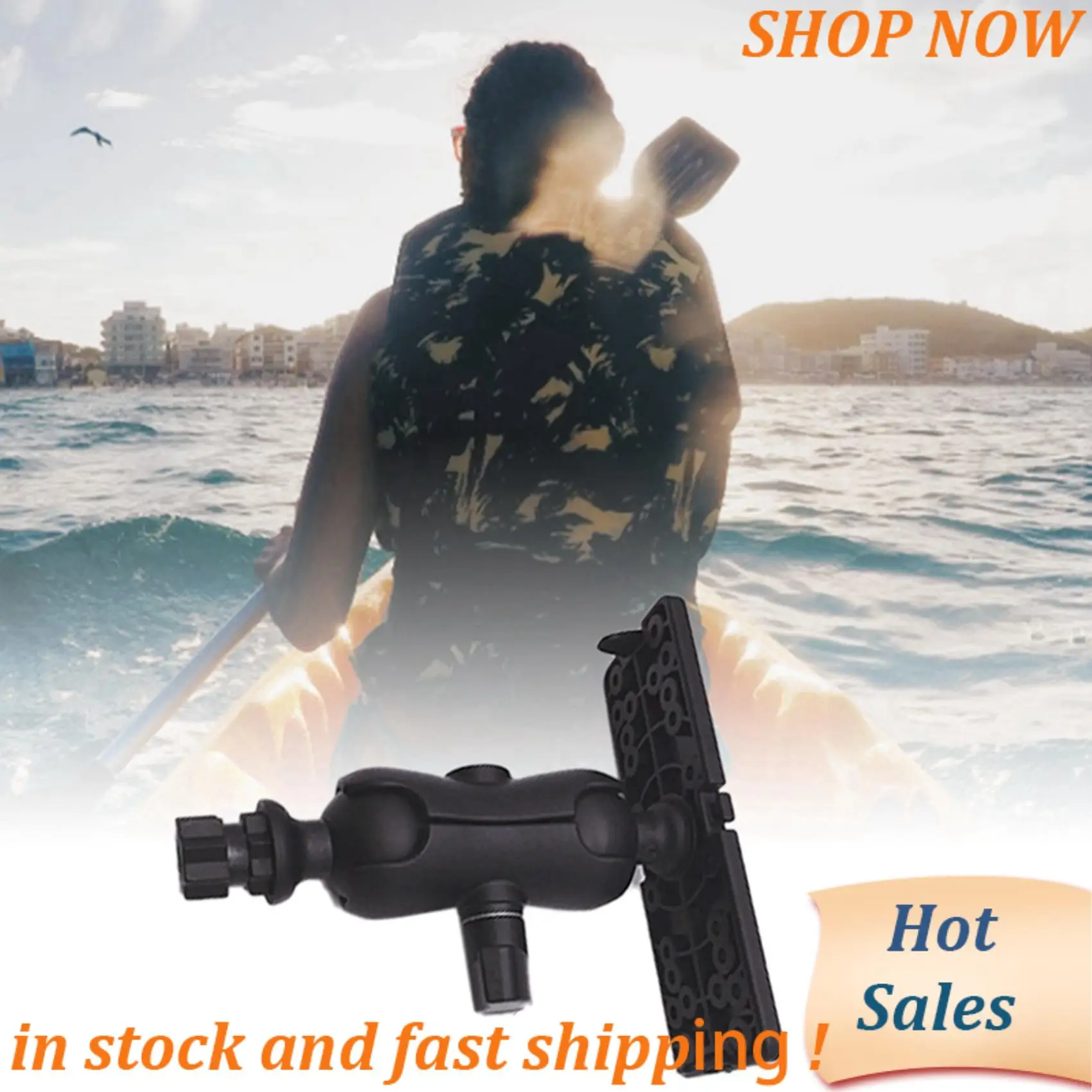 

ABVB-2X Ball Mount With Fish Finder And Universal Mounting Plate Kayak Accessories,Inner Hexagon Base