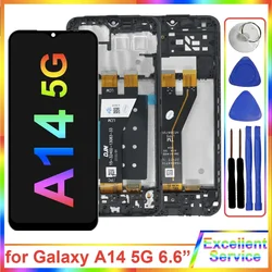 6.6'' Screen for Samsung A14 5G Screen Display A146 Touch Digitizer Replacement for Samsung A14 5G A146P A146U A146B LCD Display