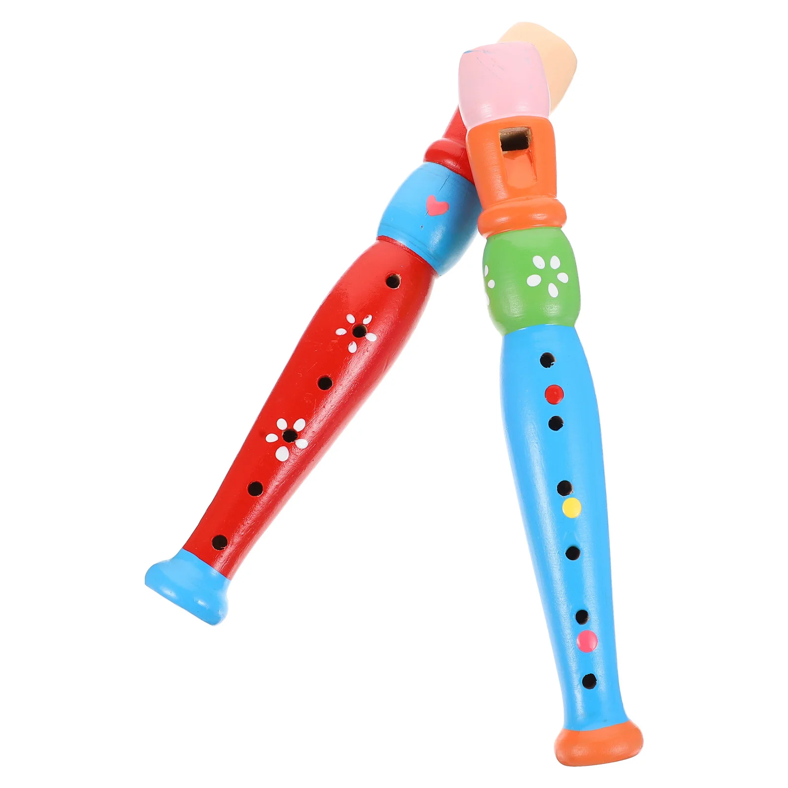 

2 Pcs Wooden Clarinet Baby Musical Instruments Little Flute Toy Children Infant