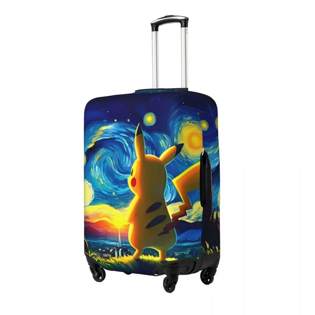 Pokemon Pikachu Anime Suitcase Cover Cruise Trip Protection Vacation Elastic Luggage Supplies