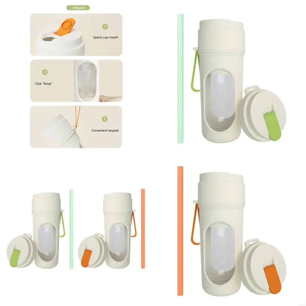 M6CB 450ml Portable Smoothie Maker USB Rechargeable Juicer Juicing Cup with Powerful Motor for Home and Gym Use
