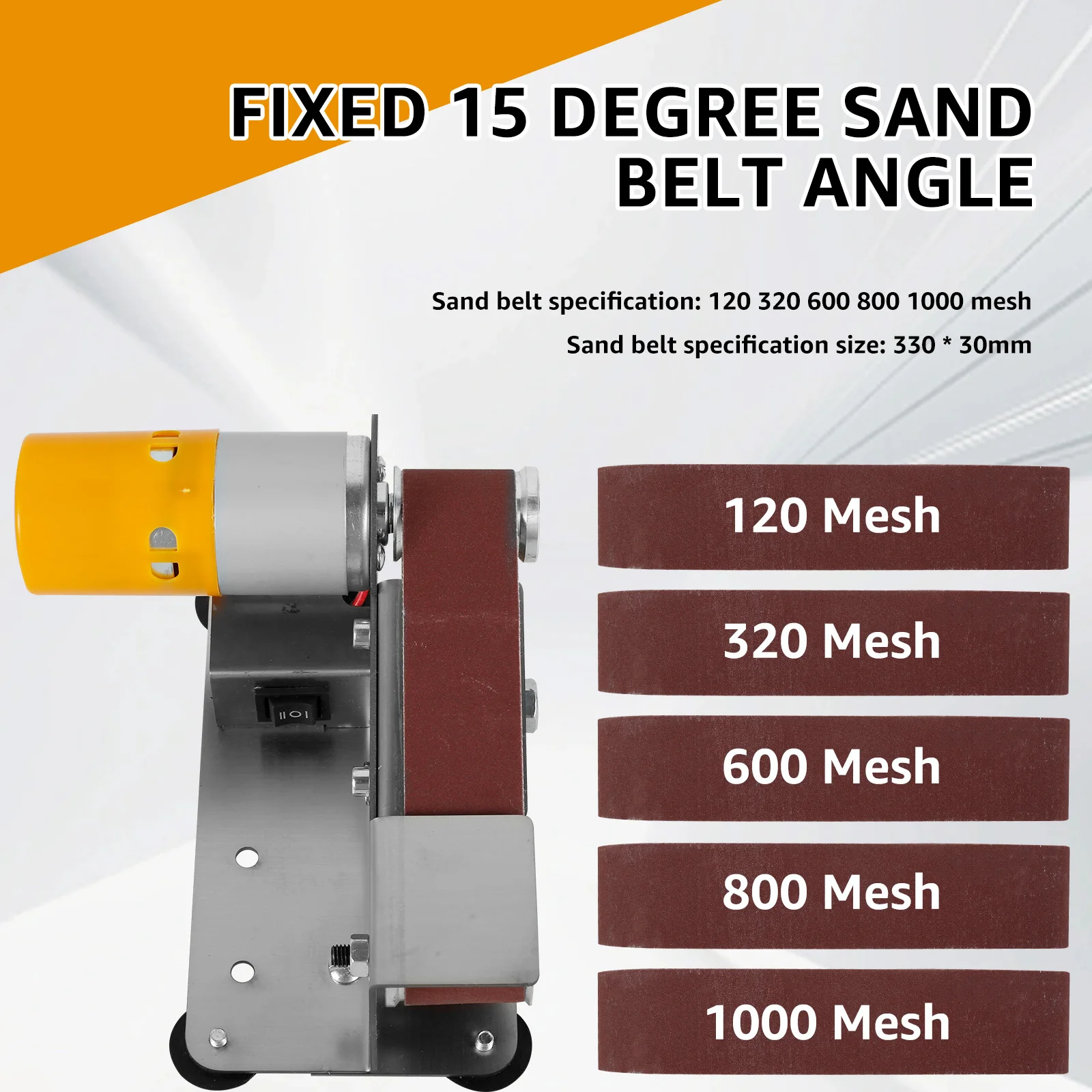 110-220V Electric Belt Sander DIY Polishing Grinding Machine Cutter Edges Sharpener US Plug Multifunction Power Tool Sandbelt
