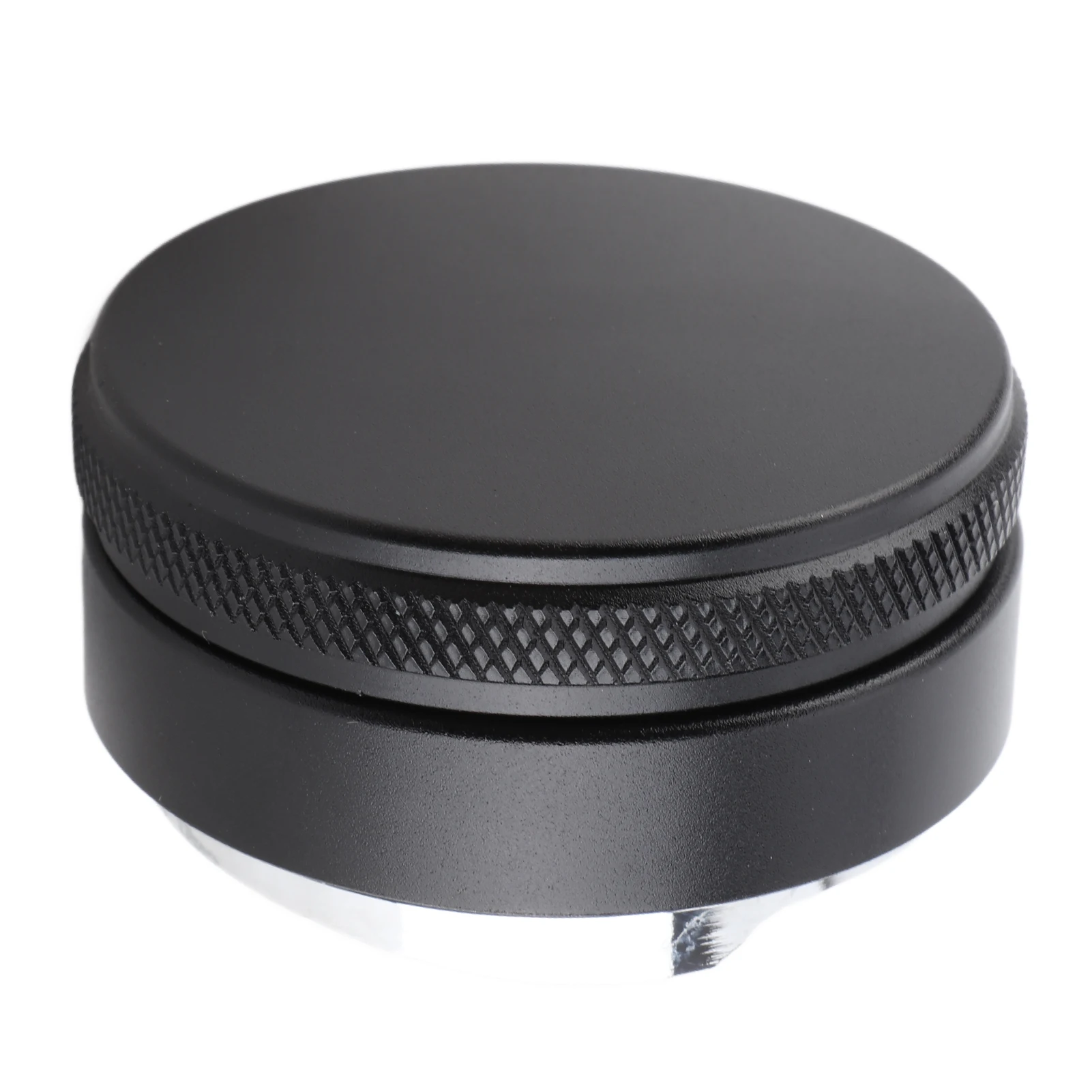 เครื่องกดกาแฟ เครื่องปรับระดับกาแฟ สแตนเลส 2‑in‑1 เครื่องกระจายผงกาแฟ อุปกรณ์เสริมเครื่องชงกาแฟ สีดำ 5.8x3.5 ซม.