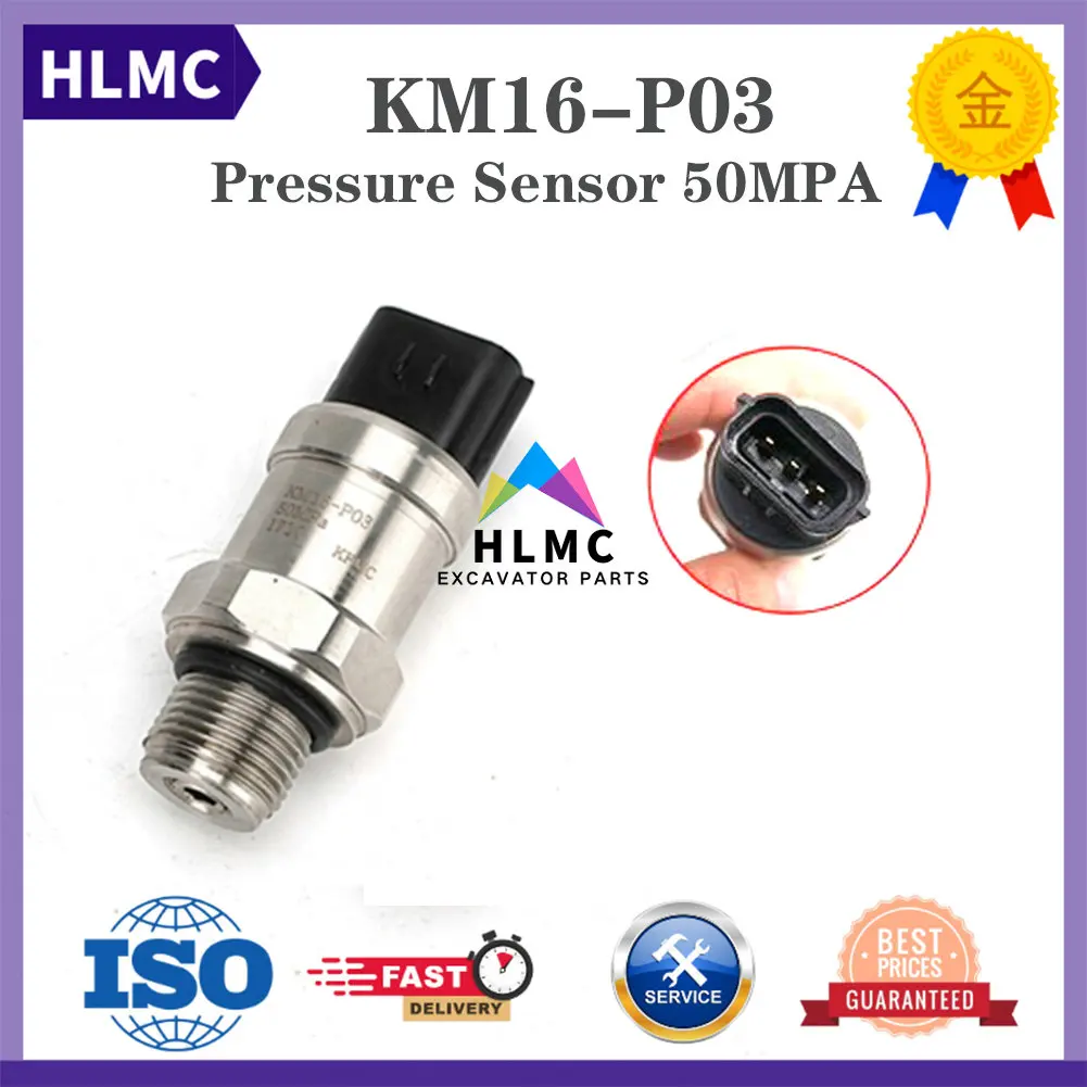 Hot Sale SH200 SH210 SH240A3 High Pressure Sensor KM16-P03 50mpa Excavator Switch KM16-P03