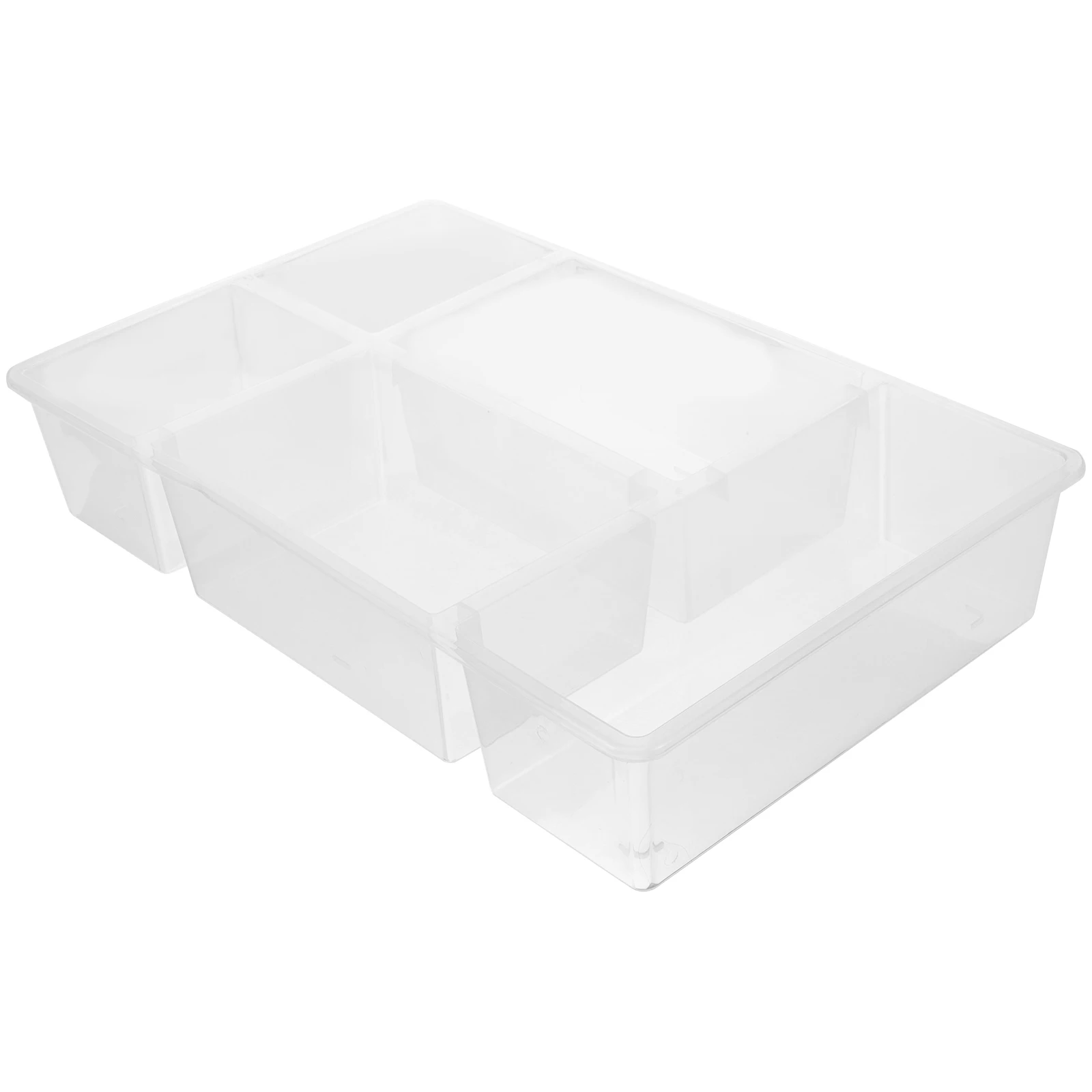 

Silverware Drawer Organizer Tray Kitchen Tableware Storage Box for Cutlery Utensils with Transparent PP Material Grid Design