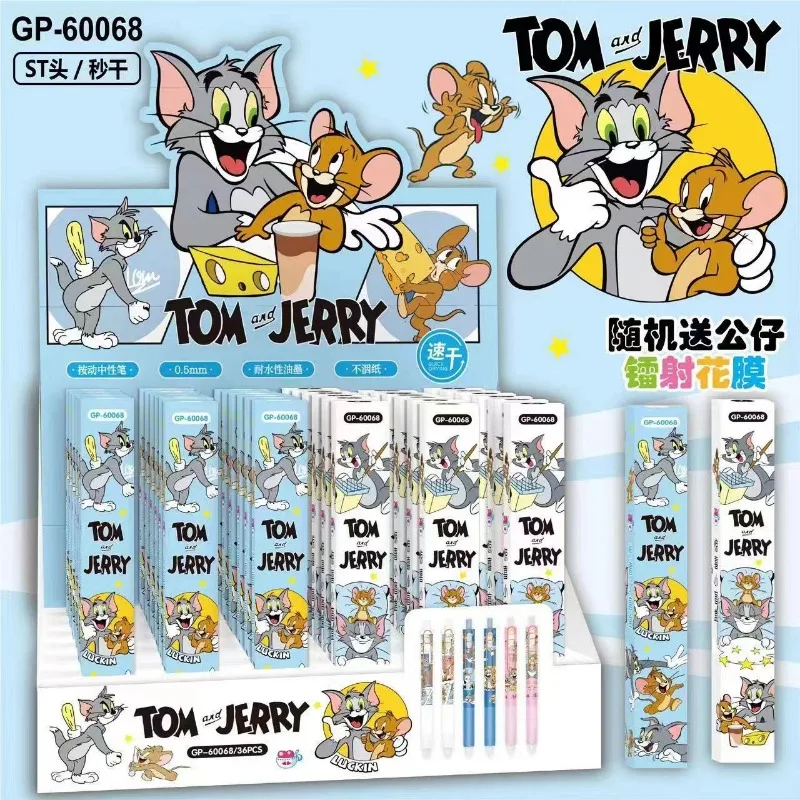 0.5mm Tom and Jerry Cute Black Gel Pens Cartoon Anime Derivative Peripherals Kawaii Students Stationery School Office Supplies