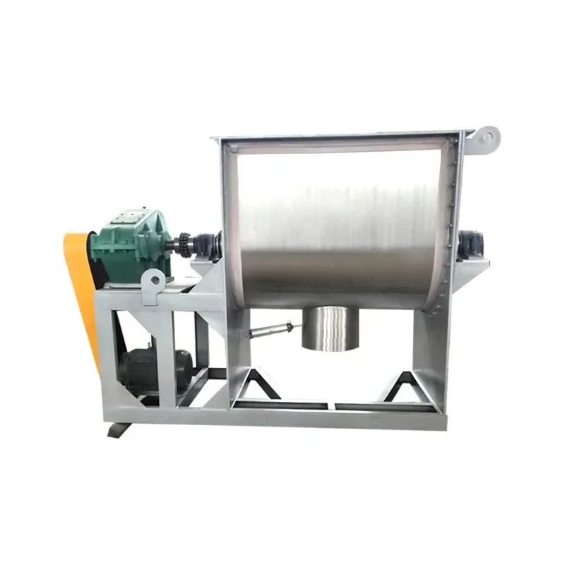 Stainless steel double shaft dry powder plastic heating mixer