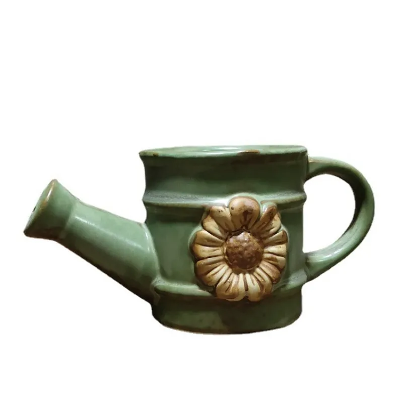 

1pc European Style Creative Pastoral Ceramic Flowerpot Succulent Pot Container Rural Succulent Flowerpot Ornament