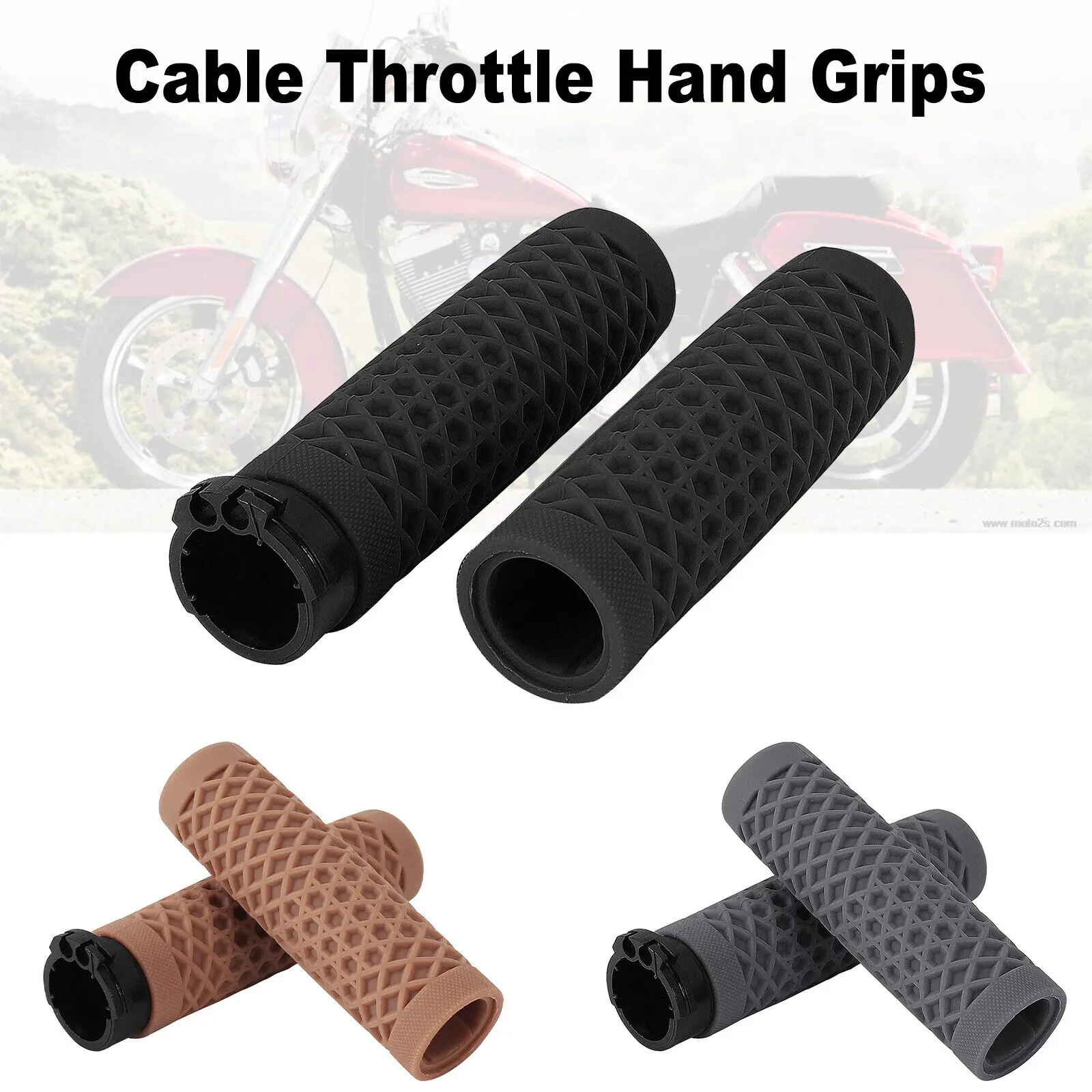 

Dual Cable Throttle Control Hand Grips For Harley Sportster XL 1996-up XR 2008-2013 Dyna 1996-2017 VRSC 2002-2017