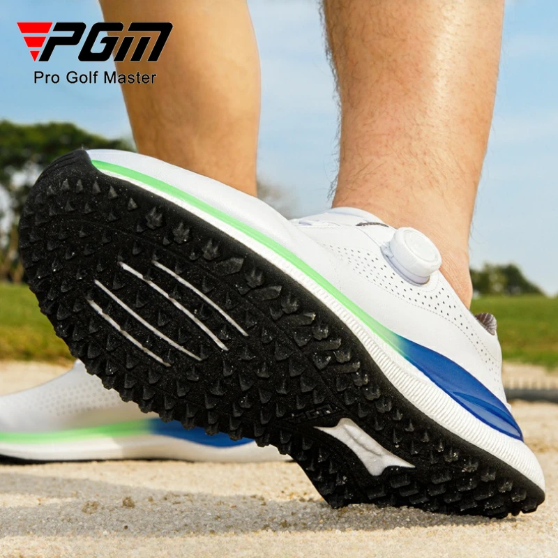 PGM Men Golf Shoes with Ultra Soft Sole Knob Laces Anti Slip and