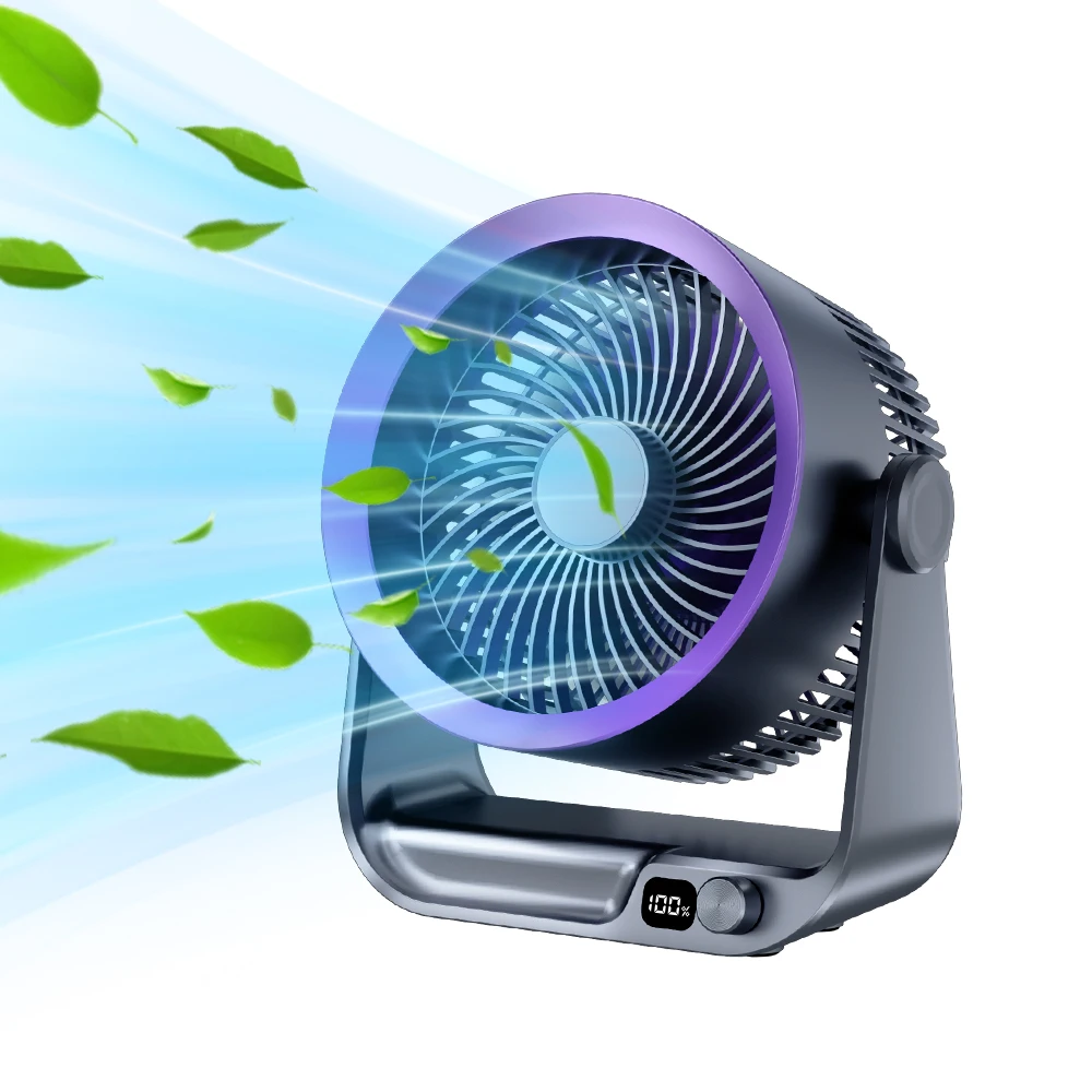 

100 level desktop fan, silent USB charging, dormitory wall mounted fan, office air circulation fan, 4000mAh