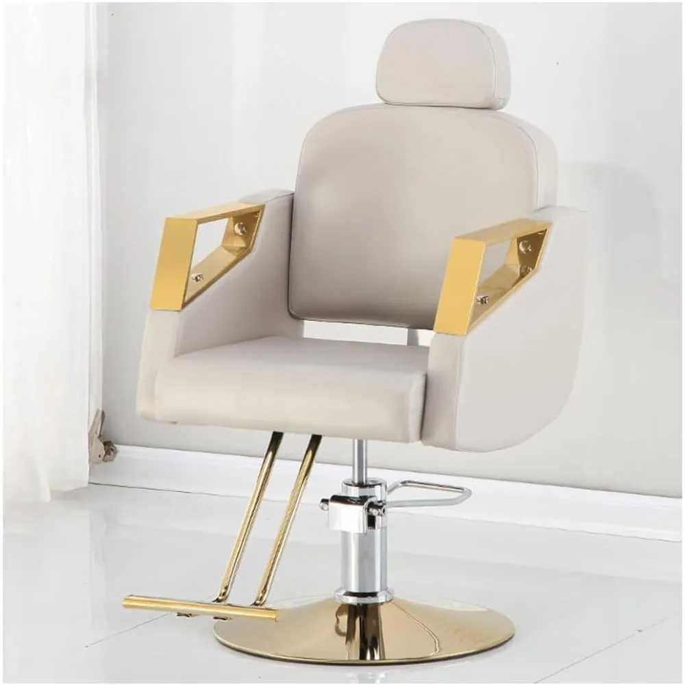 

Salon Chair Barber Chair for Hair Stylist – Reclining & Height Adjustable Hydraulic Design for Beauty Salons & Spas