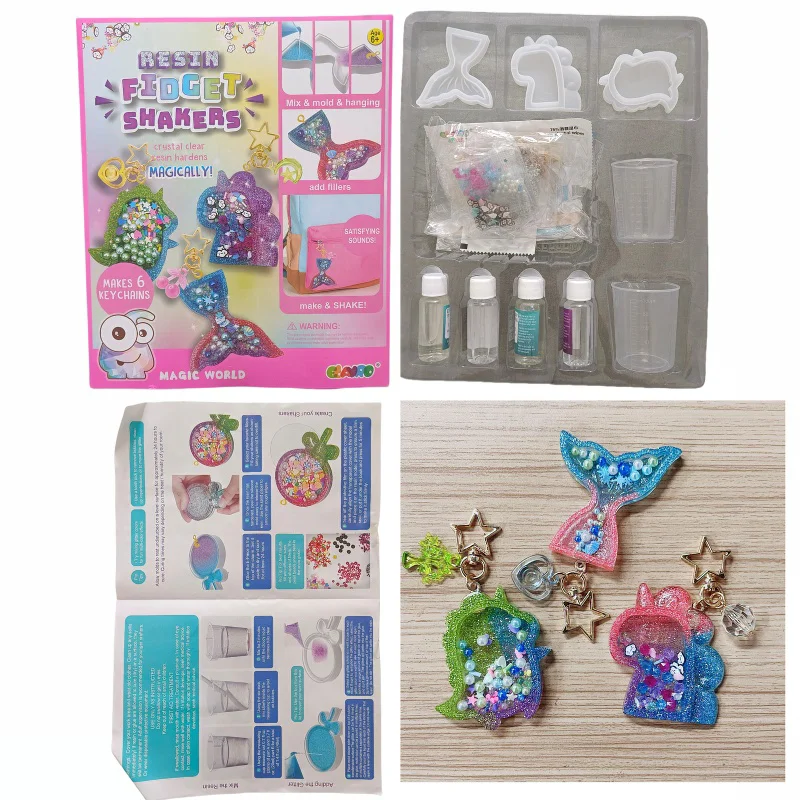 DIY pegamento de goteo juguetes creativos hechos a mano llavero regalos para niñas regalos de regreso a la escuela