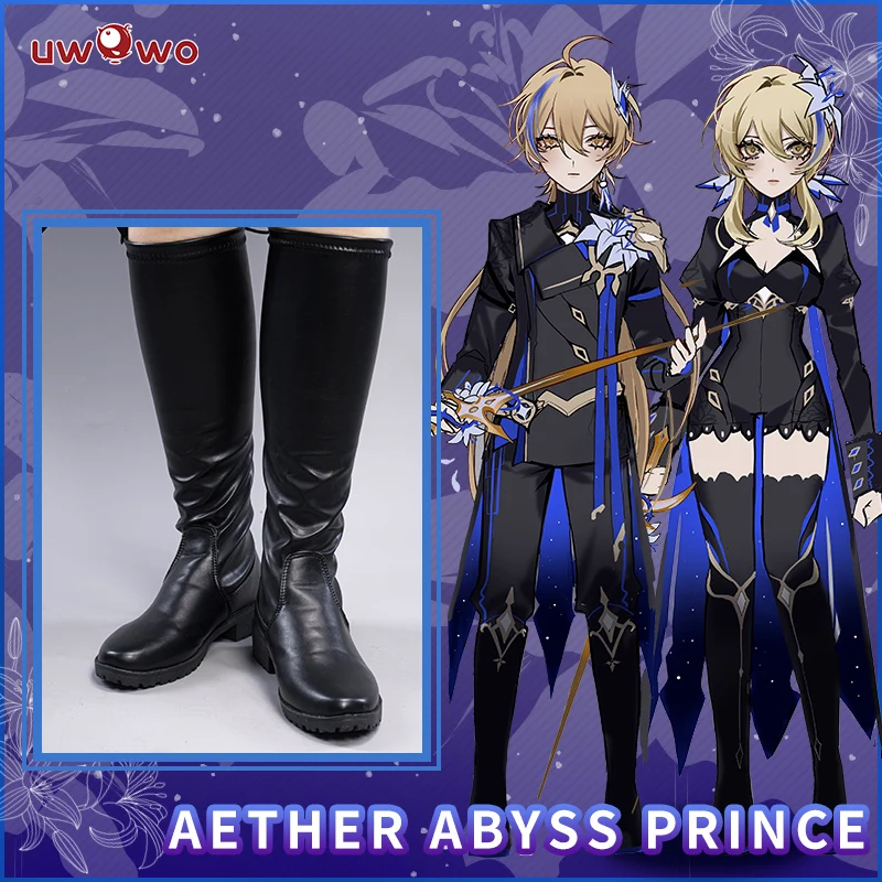 

UWOWO Lumine/Aether Cosplay Shoes Abyss Princess Traveler Lumine Aether Boots Genshin Impact Fanart Cosplay Shoes