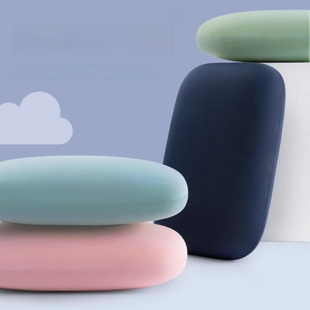 Portable Sponge Nap Pillow Soft Macaron Color Neck Pillow Multifunction Cervical Support Travel Sleeping Pillow Office