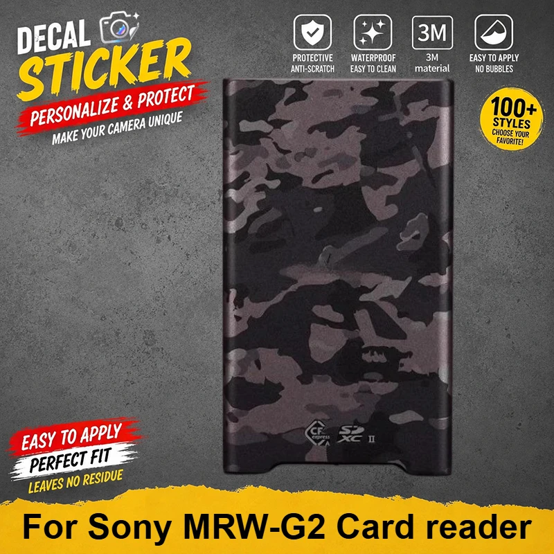 For Sony MRW-G2 Decal Skin Vinyl Wrap Film CFexpress Type A SD Memory Card Reader Protective Sticker Protector Coat MRWG2 MRW G2