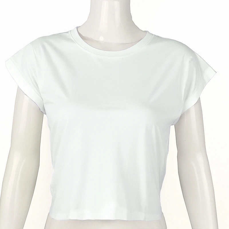 Frau Kleidung Sommer 2026 Oansatz Batwing Hülse Crop Top Einfarbig Lose Weibliche Kleidung Sexy Y2k T-shirt Bequeme Elastische – Detail 5