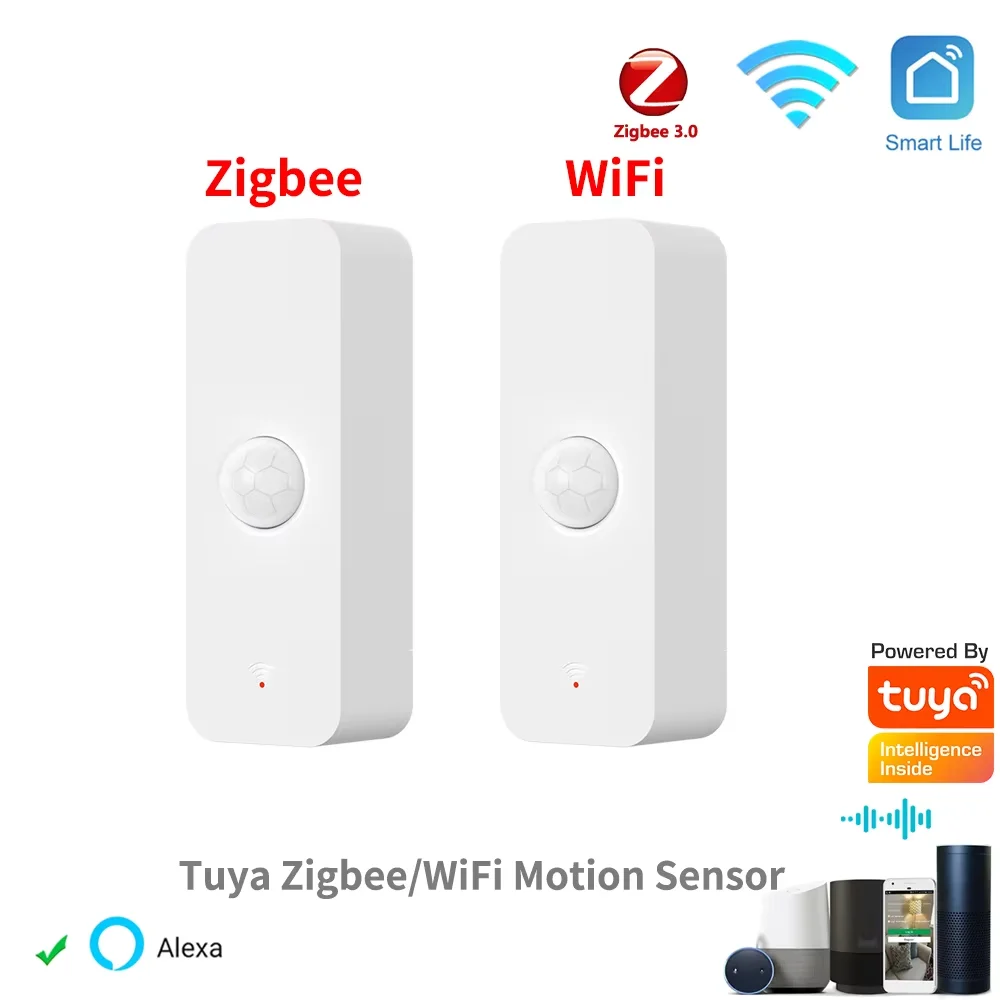 Tuya WiFi Zigbee PIR Sensor de movimiento hogar inteligente corpo humano Detector infrarrojo seguridad vida inteligente وظيفة