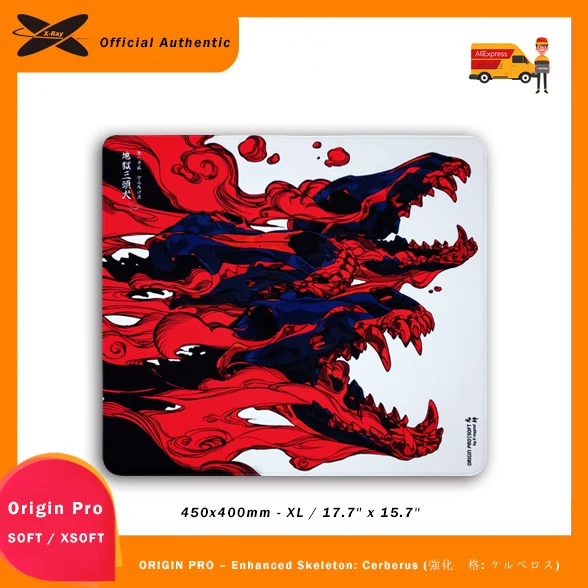 450x400x4mm Teru x X-Raypad Origin Pro Cerberus Gaming Mouse Pads – SOFT / XSOFT origin pro