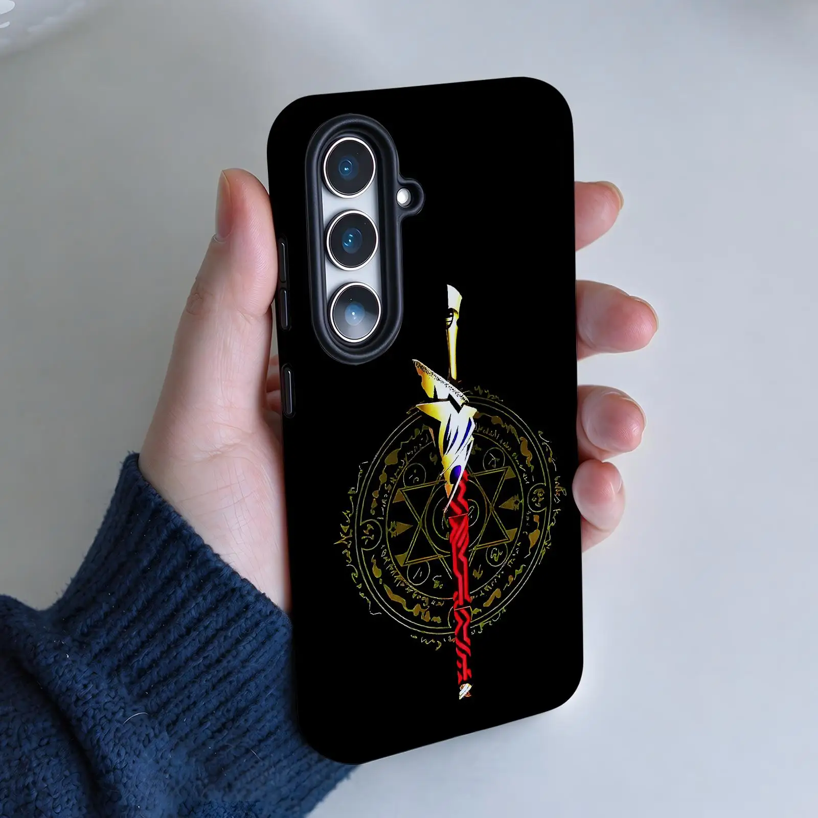 Phone Case For Samsung Galaxy A57 A56 A37 A27 A17 A36 A26 A55 A35 Glossy Film Phone Case Anime Fate Saber