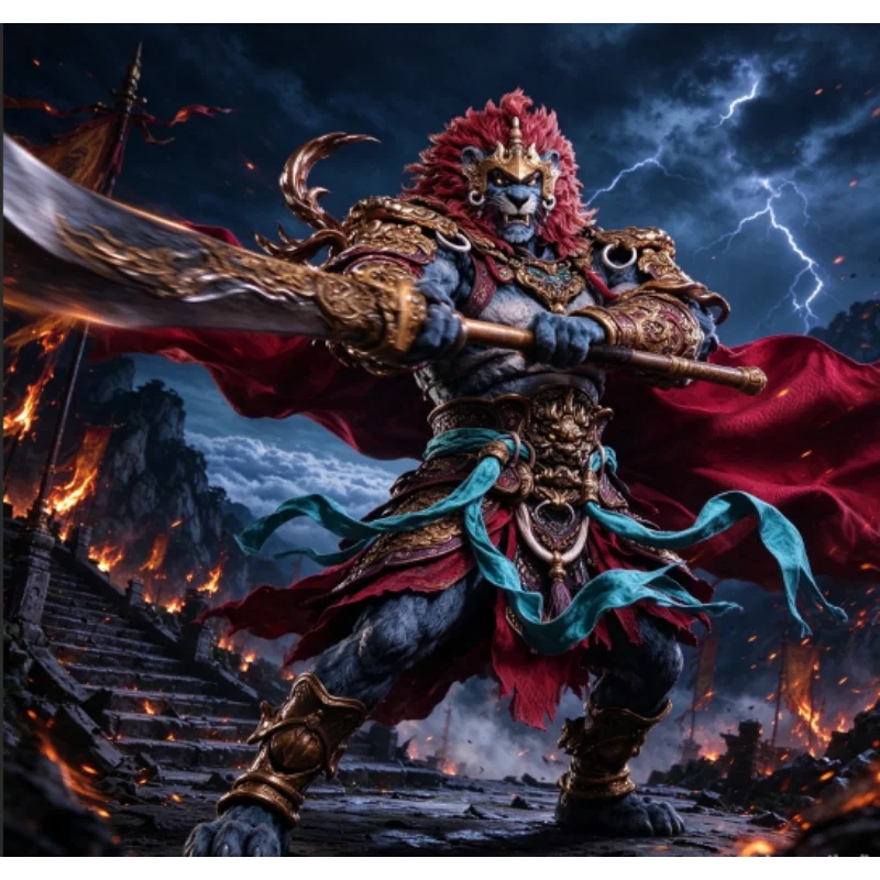 In Stock FURY Studio 1/12 Mountain & Sea Demon Chronicles Chapter 1: Lion Camel Ridge - Azure Lion Demon Action Figure Model