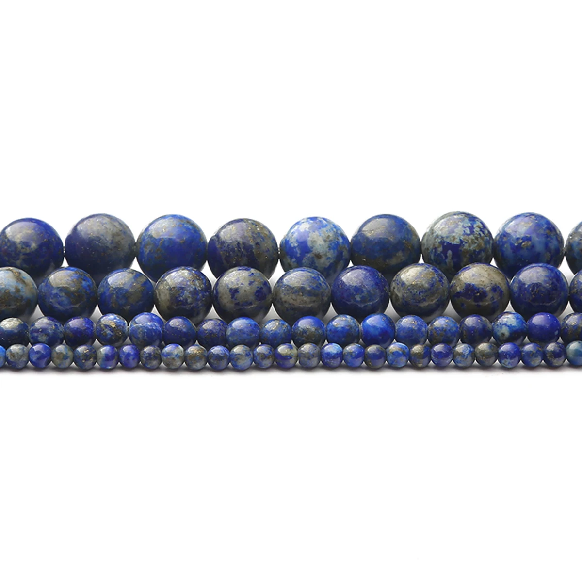 Natürliche Lapislazuli-Perlen, rund, matt poliert, lose Abstandsperlen für die Schmuckherstellung, DIY, handgefertigte Armbänder, Halsketten, Zubehör – Detail 2