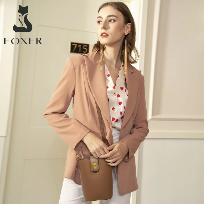 

FOXER Chic Soft PU Women's Mini Cellphone Bag 2025 Autumn Winter New Crossbody Bucket Purse Gril Classic Travel Small Bag
