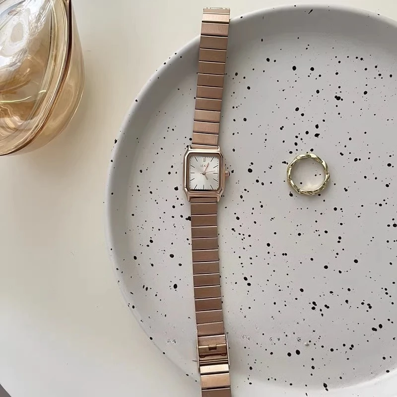 Luxury Women Square Watch Stainless Steel Adjustable Strap Fashion Gift Ladies Quartz Wristwatch Relojes Para Mujer