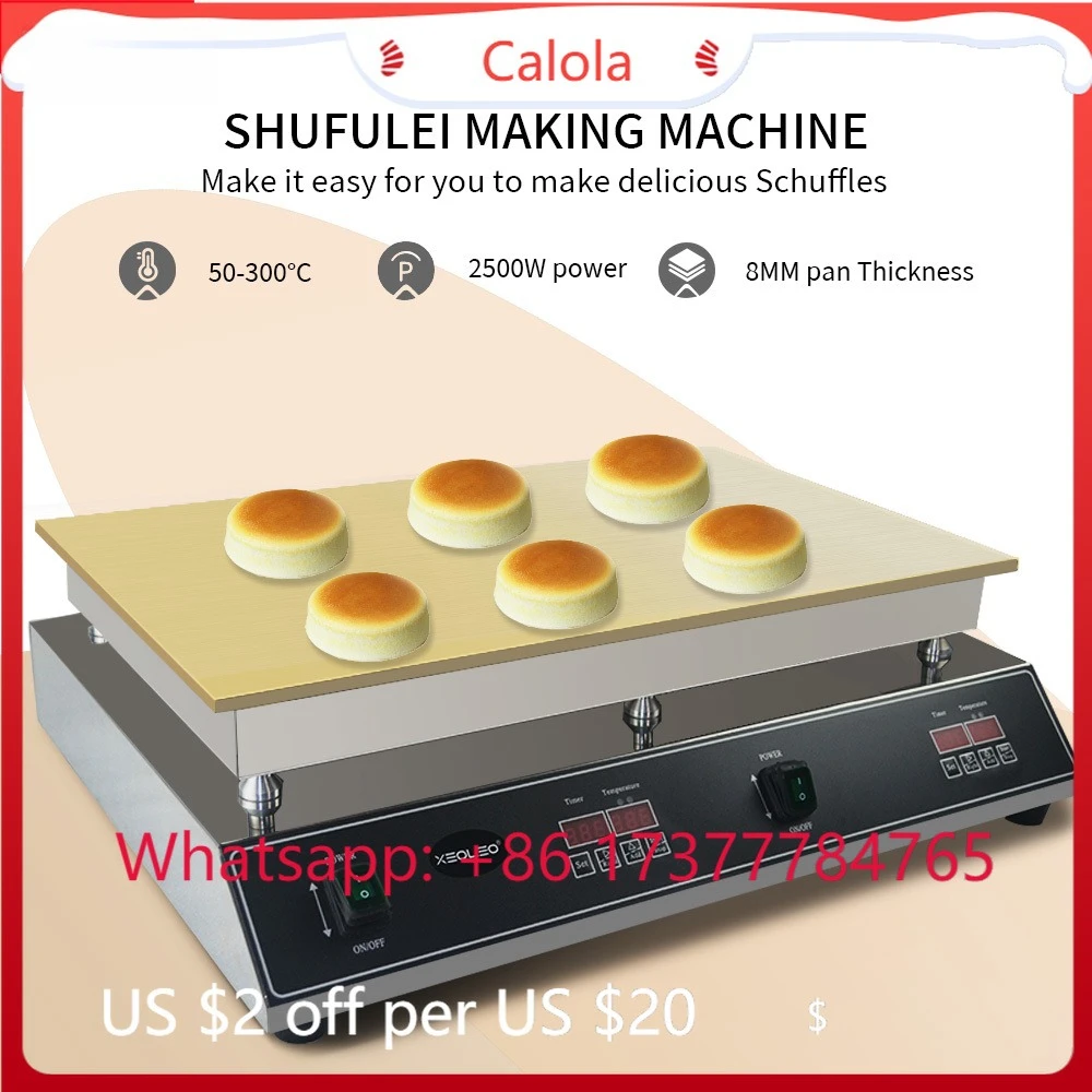 Digital Double Plates Souffle Pancake Maker XEOLEO 2500W Commercial